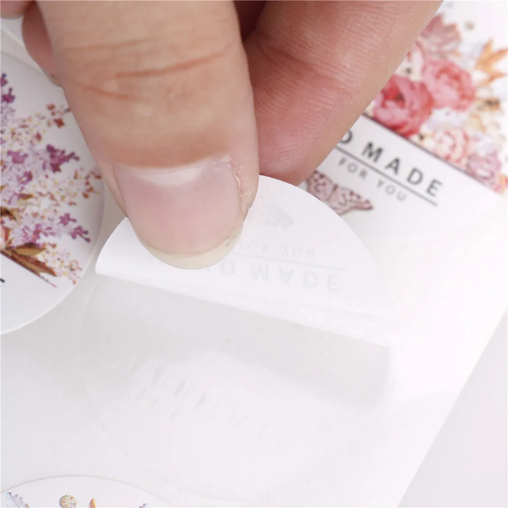 54 Stks/partij (6 Vellen) Hand Made Kleurrijke Ronde Bloemen Vlinder Sticker Labels Briefpapier Sticker Voor U