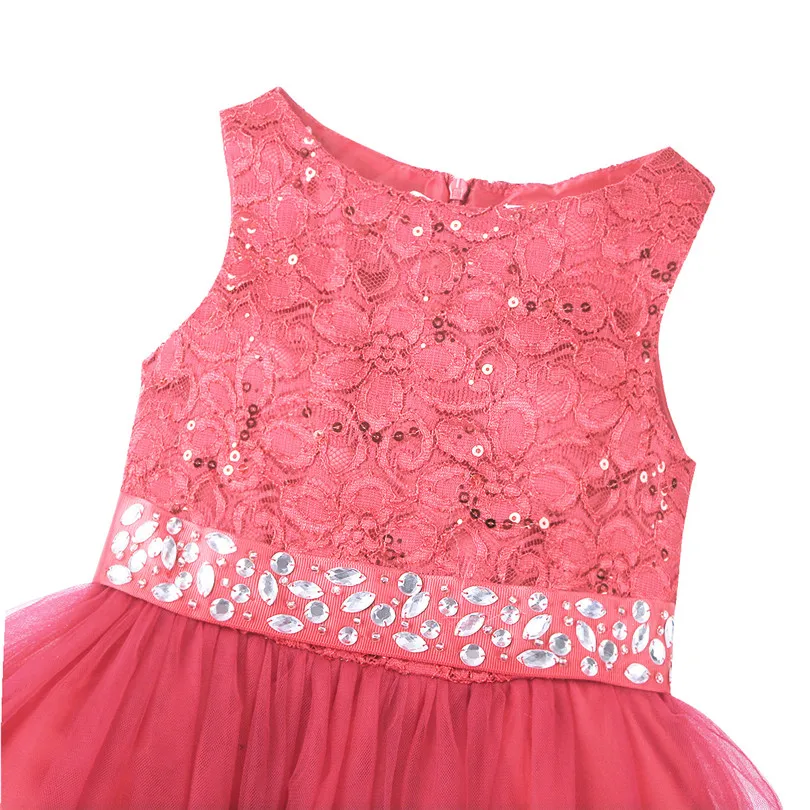 Tiaobug, vestidos de flores para niñas, vestidos de noche para desfile para niños, vestidos de baile de malla de encaje con lentejuelas, vestidos de boda para primera comunión