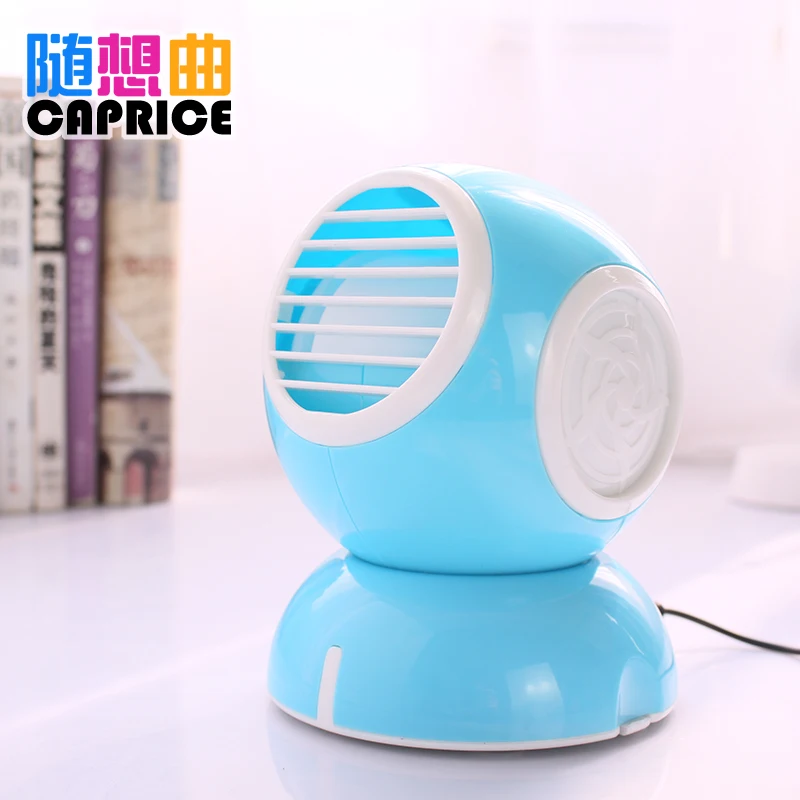 Mini handheld electric fan for air conditioning USB rechargeable battery power portable cooling fan small leafless students