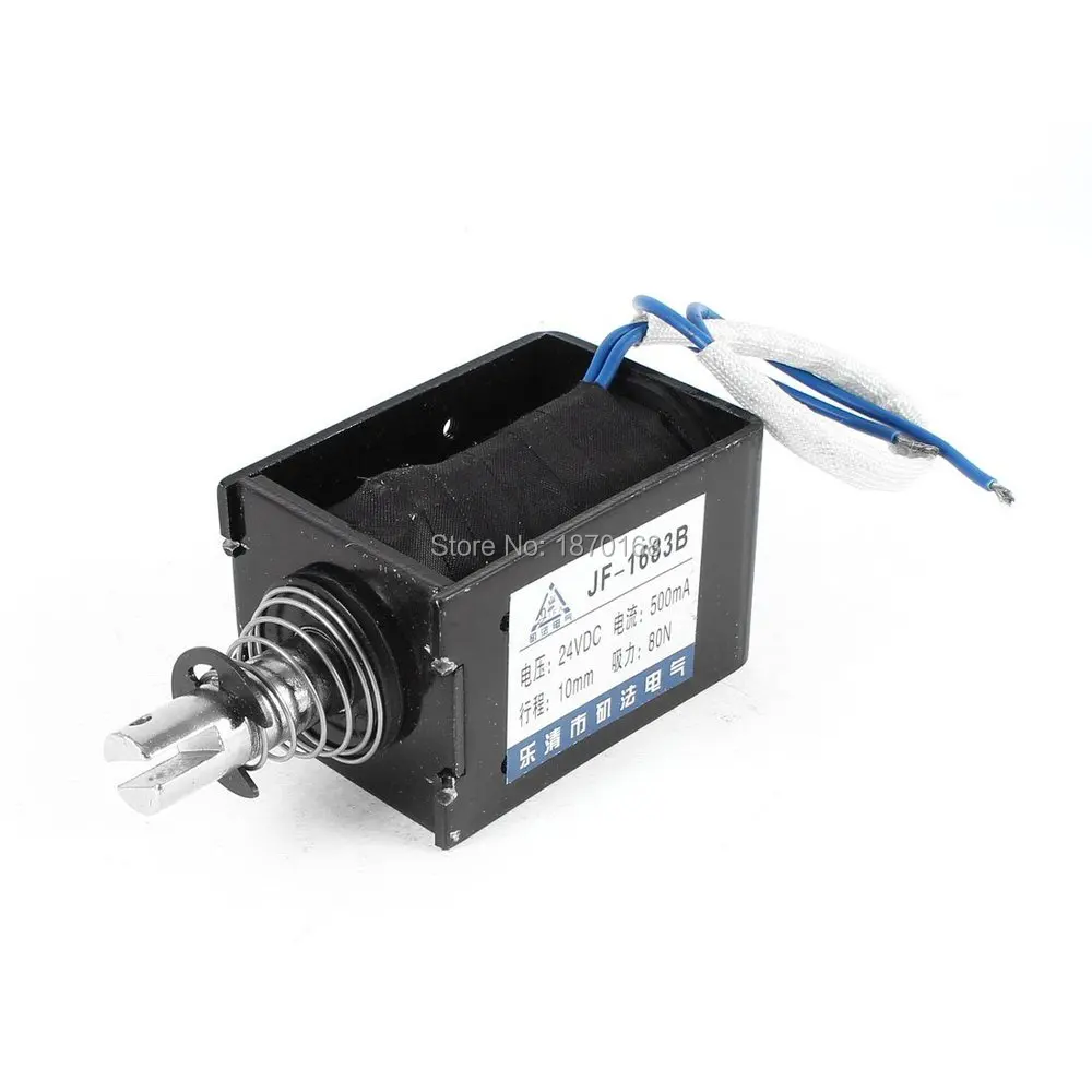 

JF-1683B/JF-1683 DC 24V 10A 8KG 20mm Pull Push Type Open Frame Linear Motion Solenoid Electromagnet