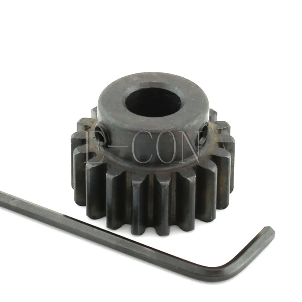 1 Pcs 1.5M18T 12 Mm Breedte 5 Mm/6 Mm/6.35 Mm/8 Mm/10 Mm /12 Mm Boring 18 Tanden Module 1.5 Motor Metal Gear Wheel Top Schroef