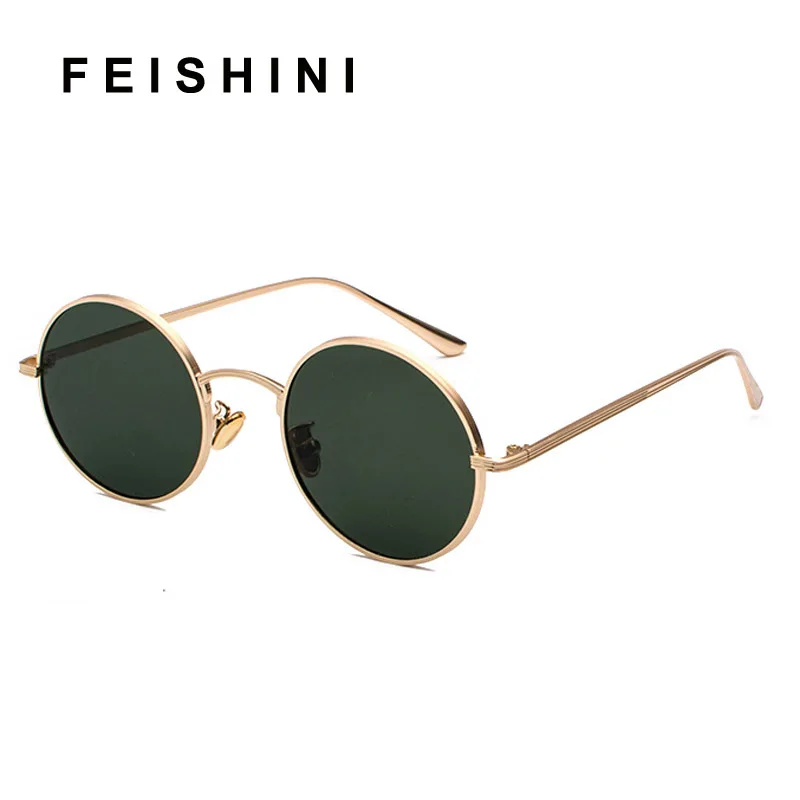 الأحمر Oculos دي سو العلامة التجارية الكلاسيكية Steampunk النظارات الشمسية النساء مستديرة المعادن الزخرفية نمط Vintage الشرير الأصفر النظارات الشمسية للرجال