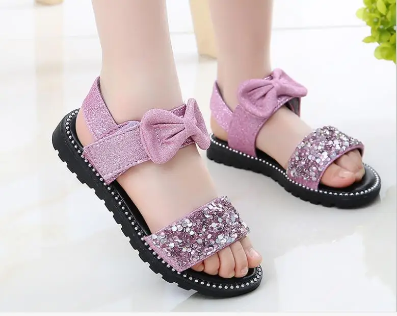 Girls sandals Summer toddler gladiator sandals flat shoes Fashion children shoes girls princess cut-outs Kids pu leather Shoes