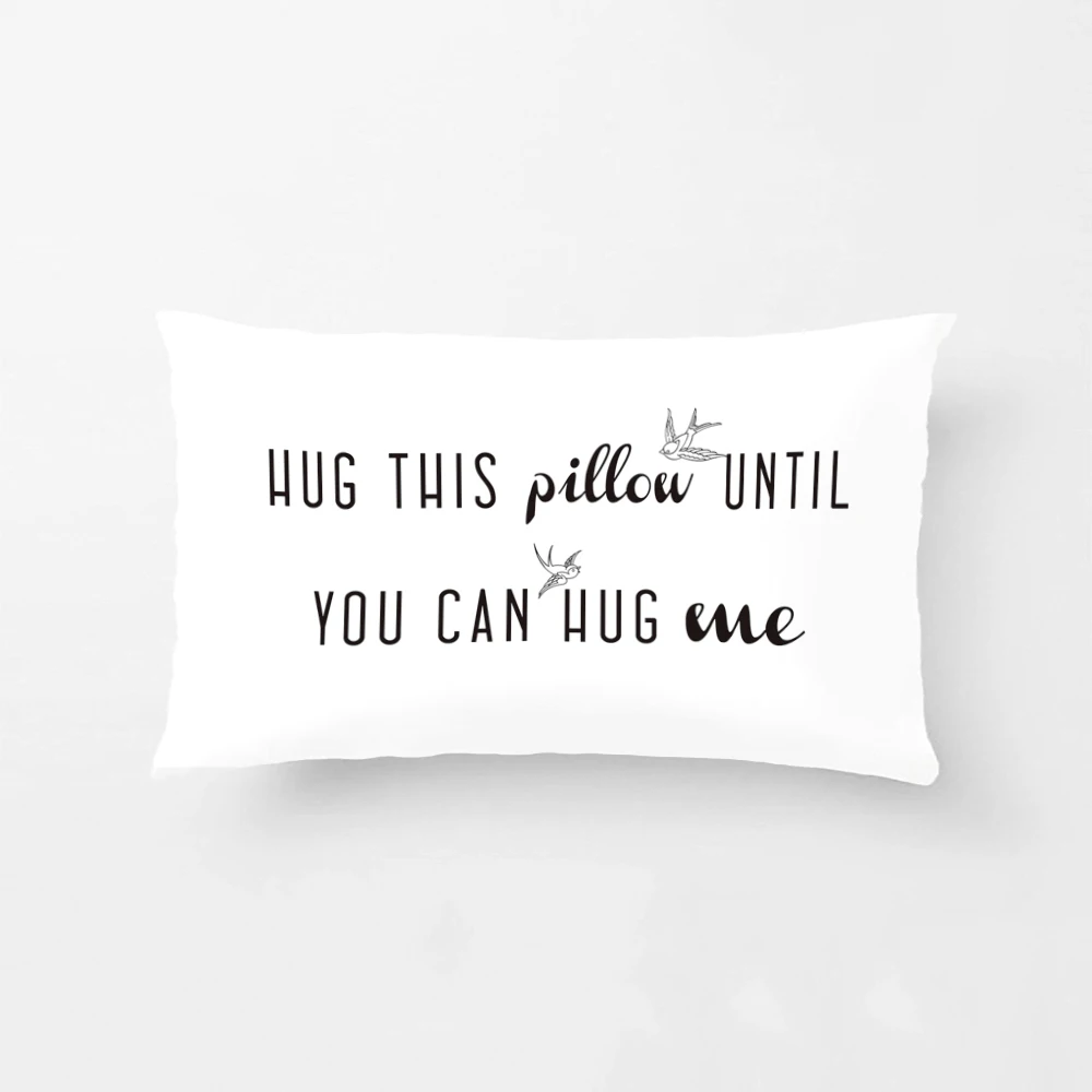 Hug This Pillow Until You Can Hug Me Cushion Cover Long Distance Gift Pillowcase Pillow Cushion Cover Wedding Decorative Case