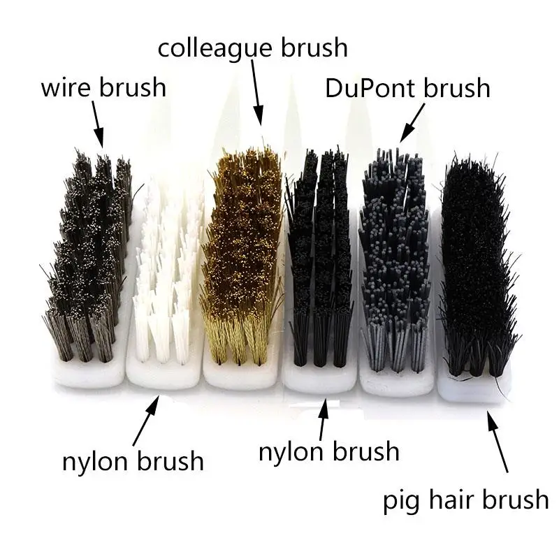 DuPont-Juego de cepillos de limpieza de nailon, alambre de cobre, cepillo Industrial con mango de plástico, herramienta de mano de óxido limpio, accesorios de fabricación, 2/6 Uds.