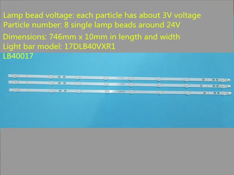 

LED Backlight Lamp strip for LG Bush 40" TV VES400UNDS-2D-N11 VES400UNDS-2D-N12 LB40017 17DLB40VXR1
