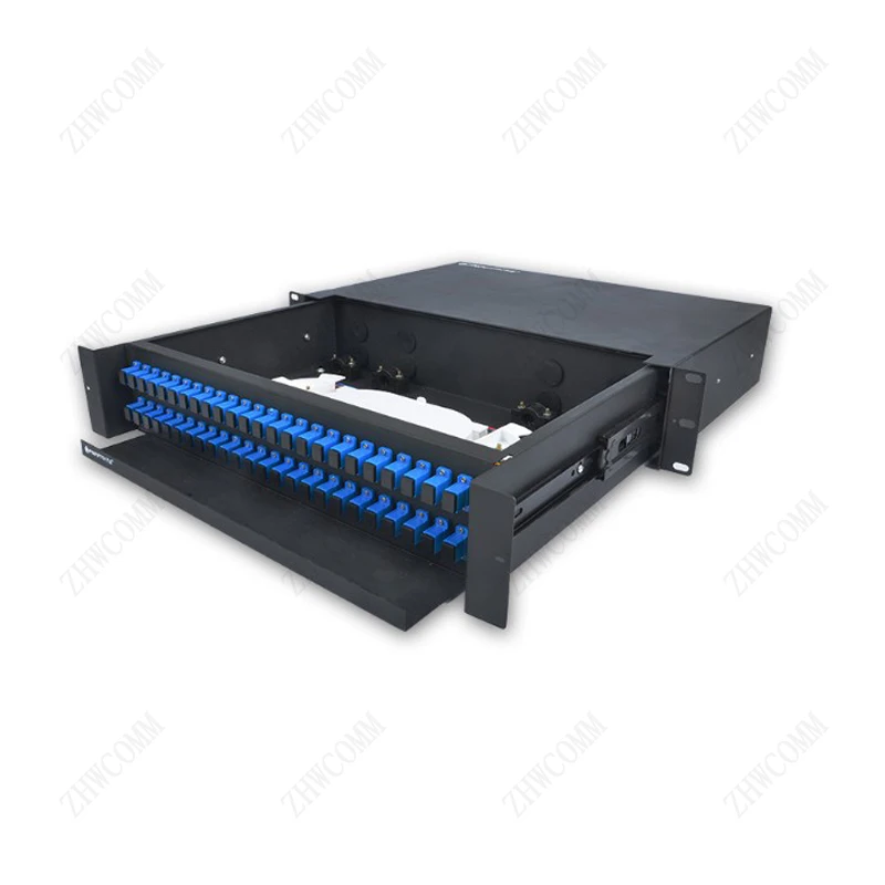 19 inch 48 core Pull type optical fiber distribution frame SC port Rack Mounted Indoor fiber patch panel