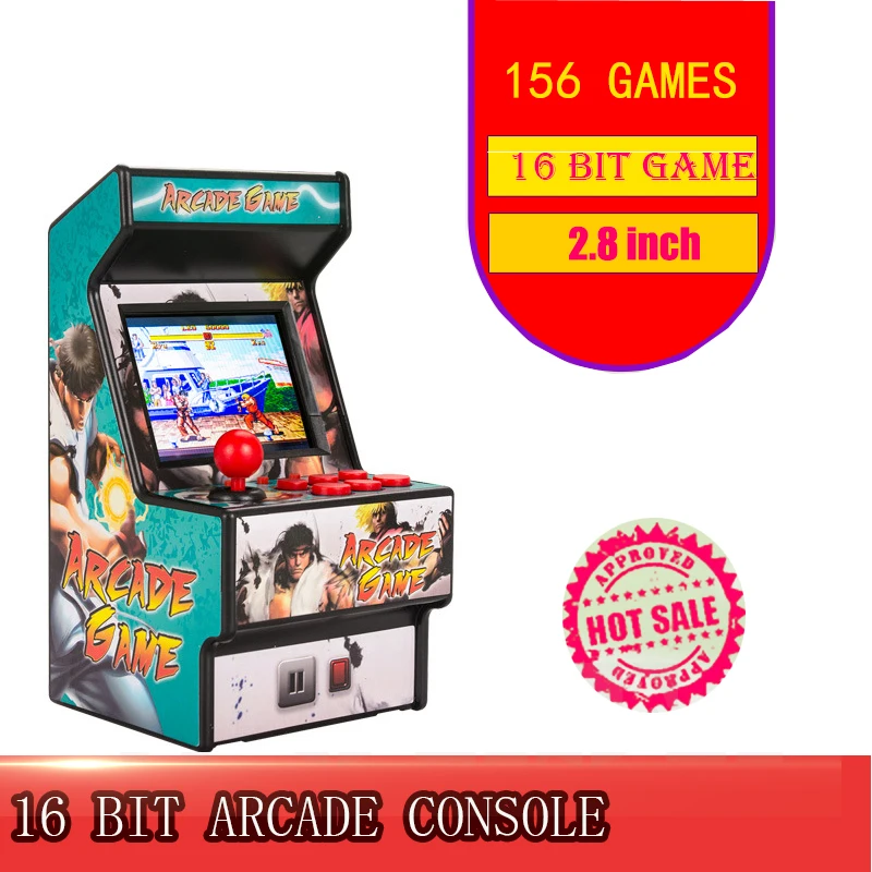 16 Bit Sega Arcade Console Portable Handheld Game Player 2.8 Inch Game Station with 156 games