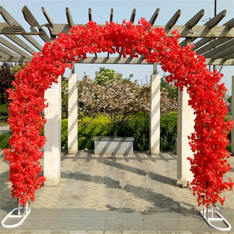 

Elegant Wedding Site Layout Mall Opening Artificial Flowers Arches Sets Event Decoration Supplies Arch Shelf Cherry Blossoms