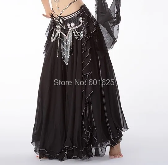 HOT SELLING BELLY DANCE EAR SKIRT SLIT IN BOTH SIDE 11 COLOR IN