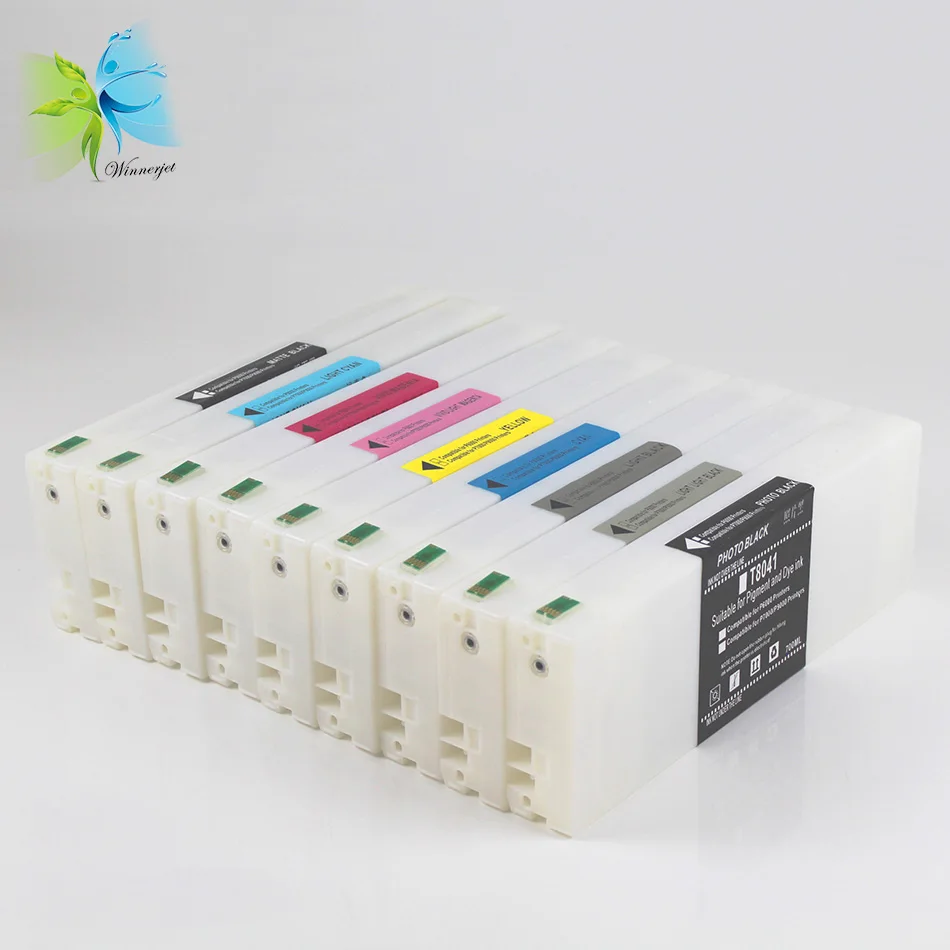 Winnerjet 9 Color 700ml T8041-T8049 Full HDX Pigment Ink Cartridge For Epson P6000 P8000 printer