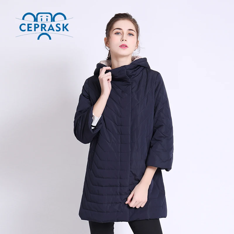 2023 Thin Women\'s Coat Spring Autumn Women\'s Fashion Windproof Parkas Female Hood Jacket New Quilted Hot Sale CEPRASK Clothing