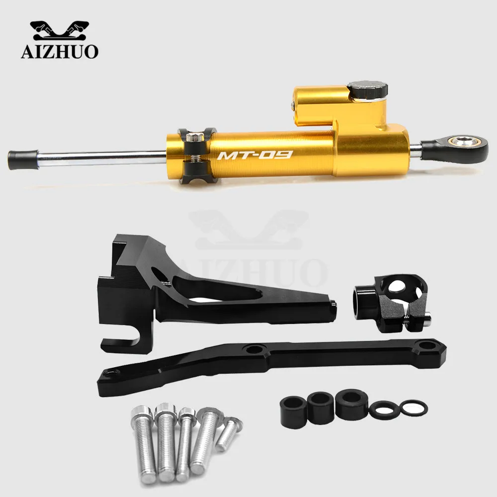 

For Yamaha MT 09 MT09 MT-09 FZ09 FZ-09 2013- 2016 2017 Motorcycle Damper Steering Stabilize Safety Control Bracket Mount kit