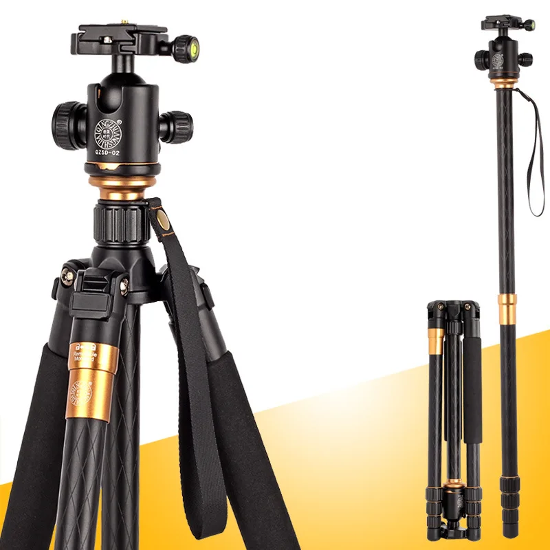 

QZSD Q999 Professional Tripod Portable Monopod Detachable Ball Head Magnesium Aluminium Alloy Photographic For DSLR Camera