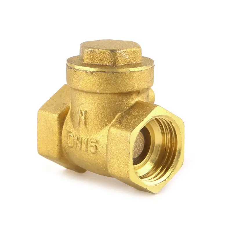 New Golden horizontal check valve Brass non return valve 1/2