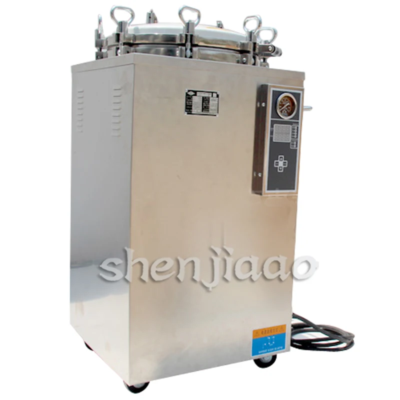 220v Automatic autoclave steam sterilizer 2500w Vertical digital display high pressure steam sterilizer sterilization pot 1pc