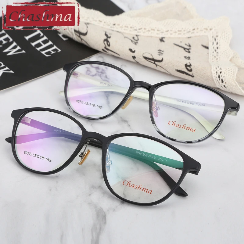Chashma Brand Designer Cat Eye Frame Ultra Light Eyewear Fashion TR90 Frames Female Optical Eyeglasses for Women