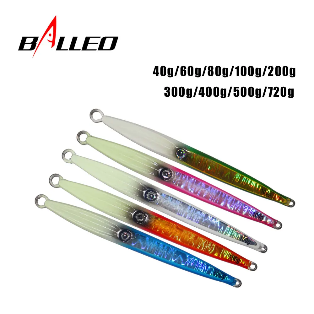 Balleo 40g 60g 80g 100g 200g 300g 400g 500g 720g Deep sea Squid Metal Jigbait Jig Lure Spoon Bass Hook baits