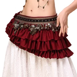 2021 New Tribal Bellydance Clothes Gypsy Costume Accessories Fringe Wrap Coins Belts Hip Scarf Belly Dance Belt