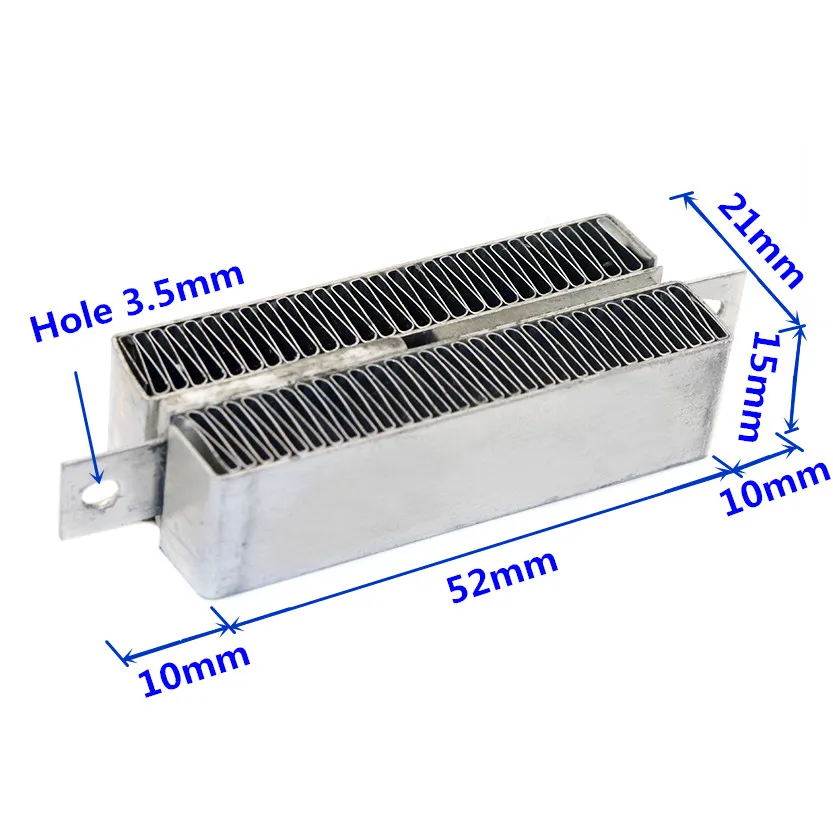 DIY 12V 50W Ptc Heater Accessories Ventilation Thermostat Heating Pads Electric Heating With Holes Can Be Fixed Air Heater