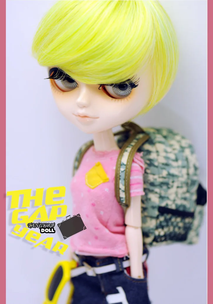 13 inches Backpackers Tangkou doll Cute Big eyes BJD doll can makeup DIY Toy For Girls Collectibles