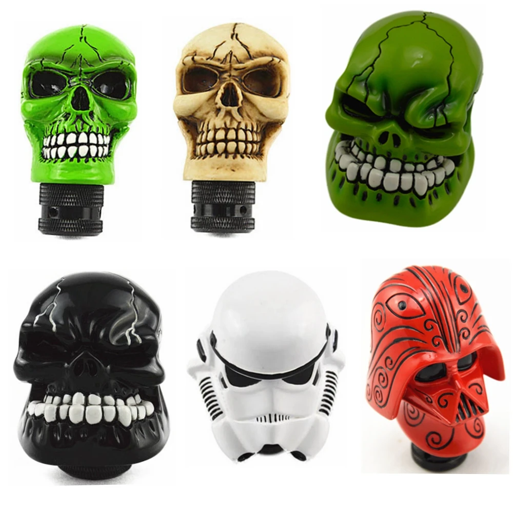 

Gear Shift Knob Universal Car Manual Gear stick Shift Shifter Lever Knob Wicked Carved Skull refit Decoration Gear Stick