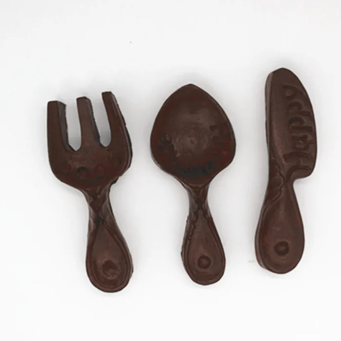 Spoon knife fork chocolate mould fumigation gypsum pendulum die silicone mold P846