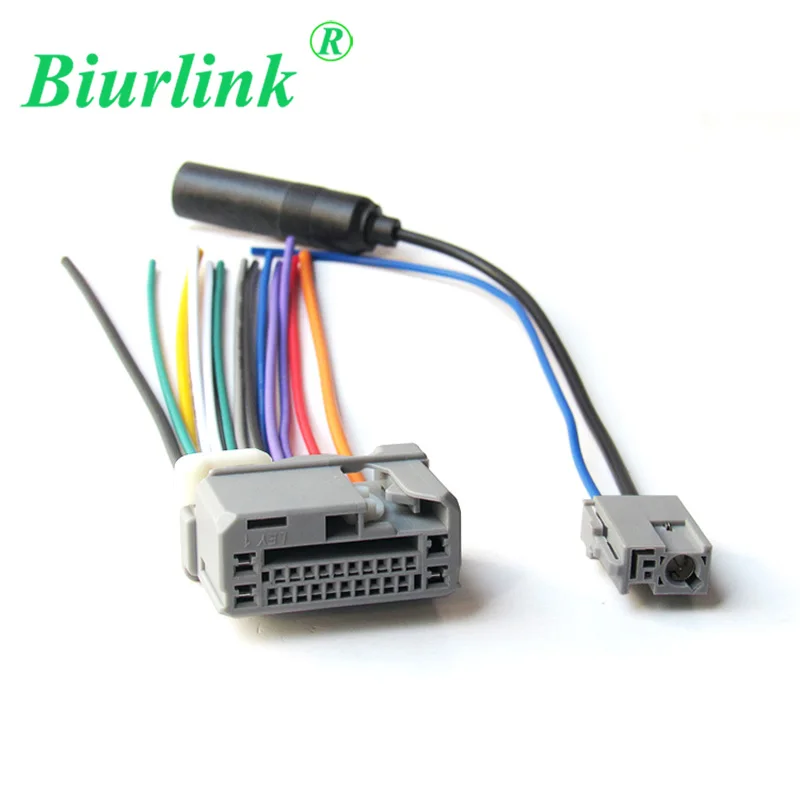 Biurlink Car CD Changer Power Speaker Aerial Antenna Wire Harness Cable Adapter For Honda CRV Civic Fit 2012-2016