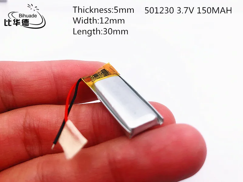 Li-po-auriculares 051230 501230 150MAH BT150, batería de polímero de litio de 3,7 V, 10 unidades