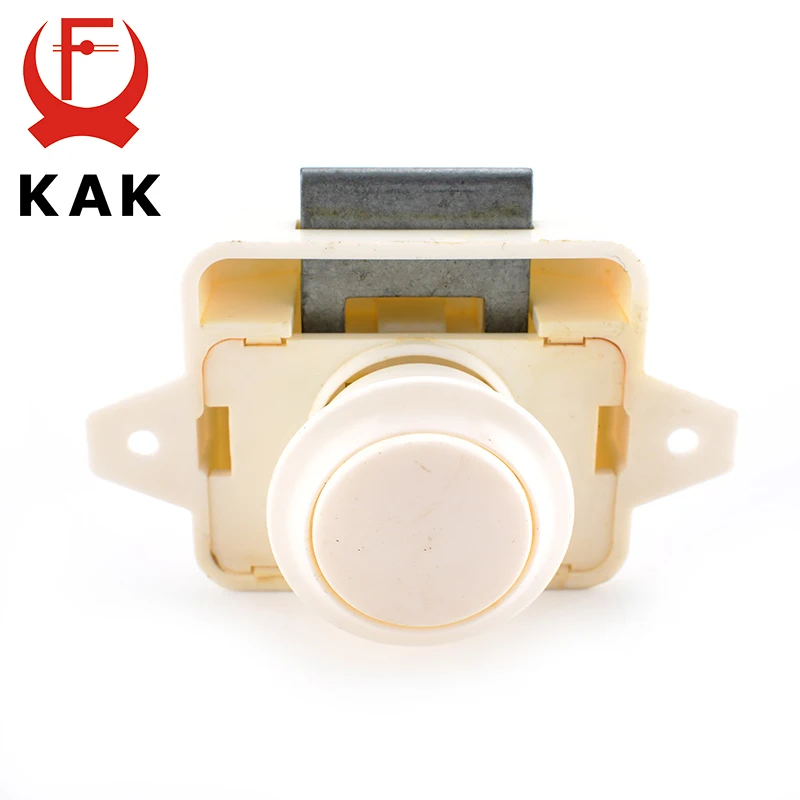 KAK Camper Car Push Lock Diameter 26mm RV Caravan Boat Motor Home Cabinet Drawer Latch Button Locks For Furniture Hardware