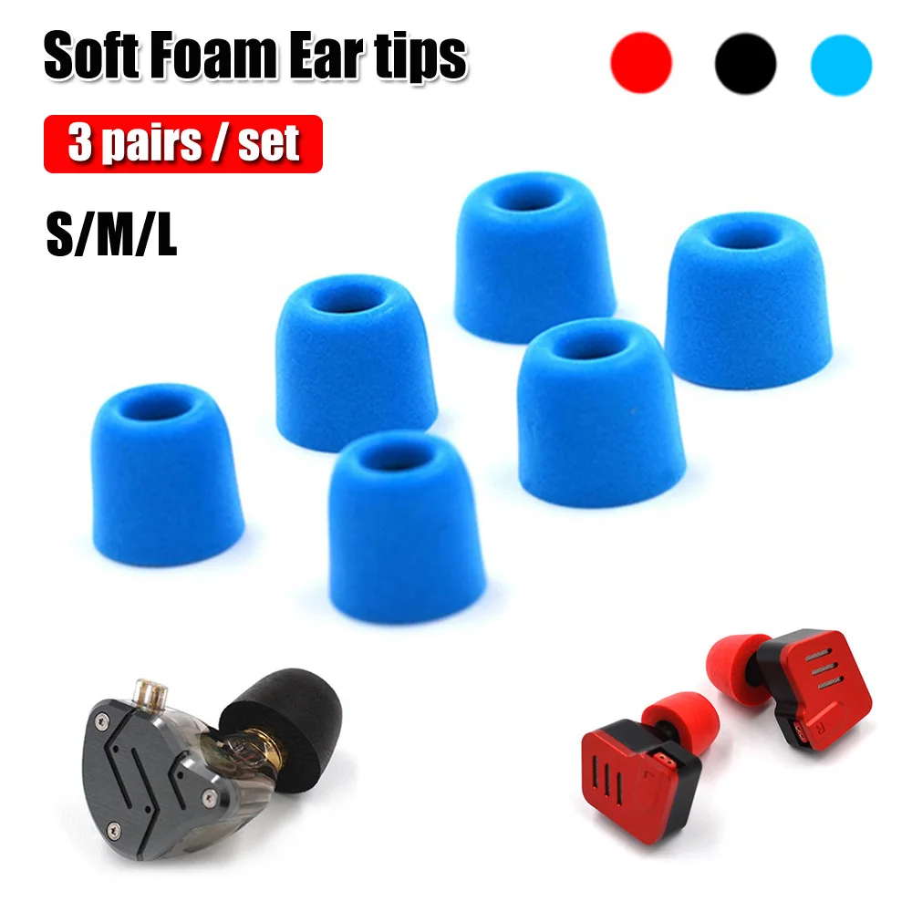 3Pair/Set Comfortable Universal Comply Memory Foam In-Ear Earbud T400 Ear Tip For In -Ear Earphone Soft And Easy To Replace New