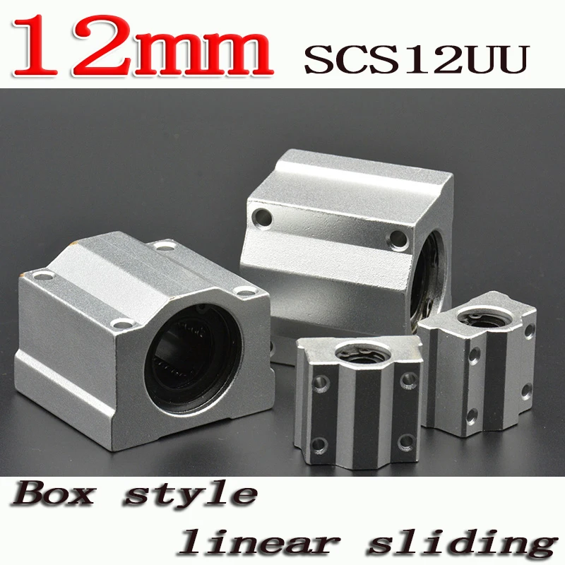 1pcs/lot SC12UU SCS12UU Linear Motion Ball Bearings Slide Block Bushing For 12mm Linear Shaft Guide Rail CNC Parts