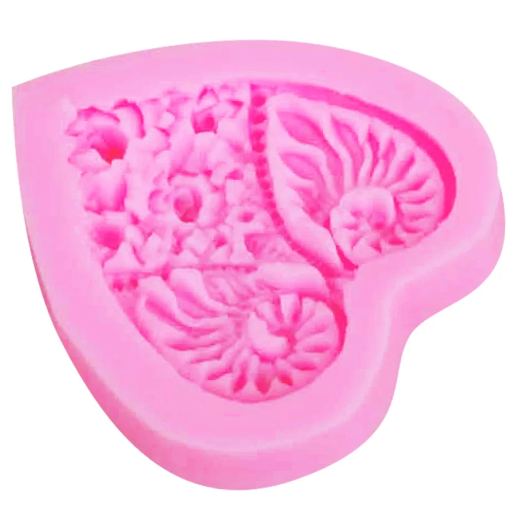 Love Rose Leaves Silicone Molds Baking Frost Form For Chocolate Ice Bakeware Cake Decorating Tools Professional Accessory