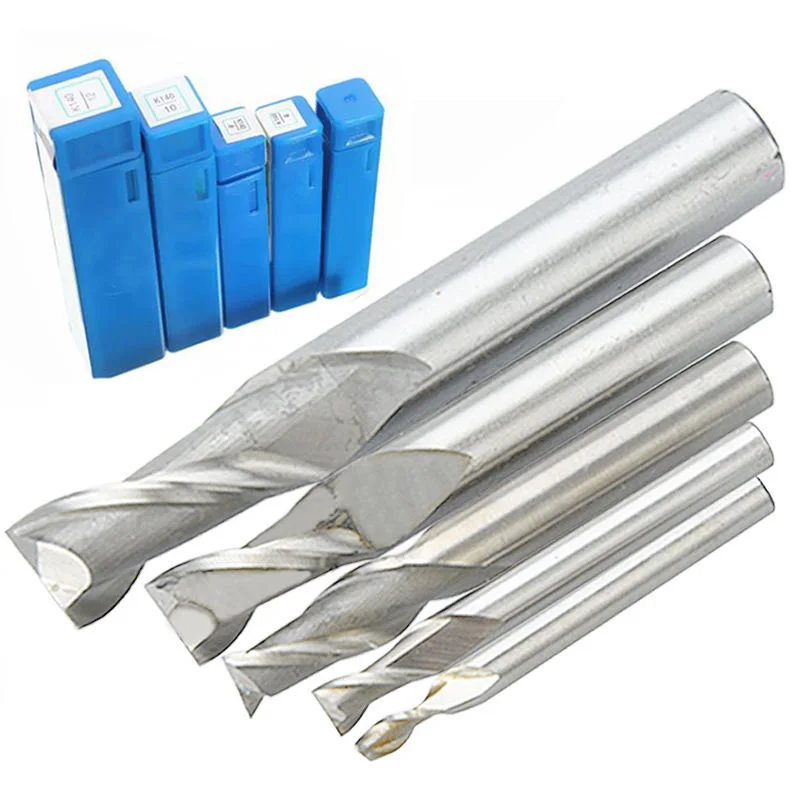 1Pcs 2 Fluit Straight Shank End Mill Cnc Bits Frees Cutter 4/6/8/10/12Mm