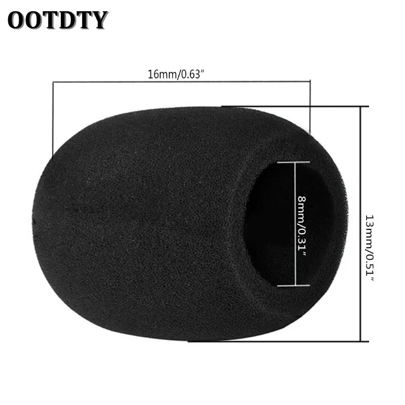 OOTDTY 5X круглые шариковые ПЕТЛИЧНЫЕ пенка для микрофона губка для ветрового стекла ветровые стекла 6 мм