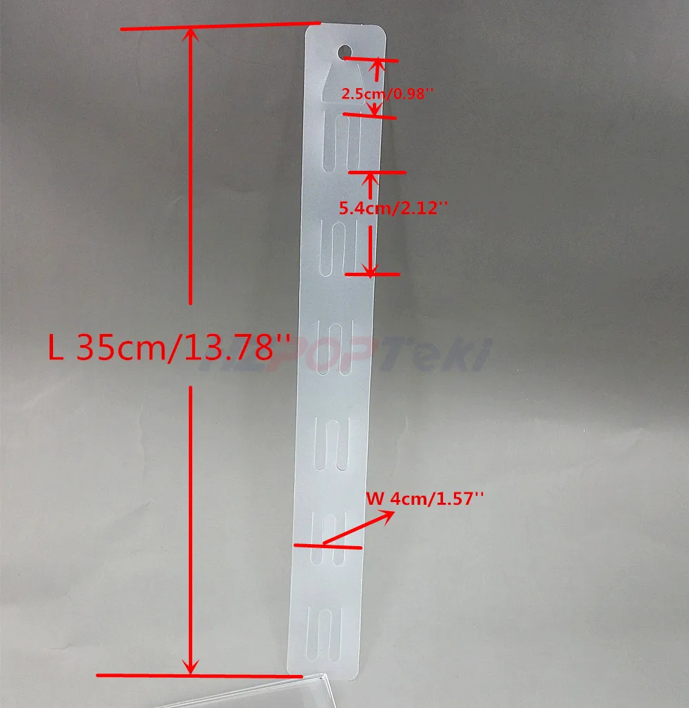 L35cm Plastic Hanging Display Merchandise Clip Strips Supermarket Retail Store Commodity Products Promotion 100pcs