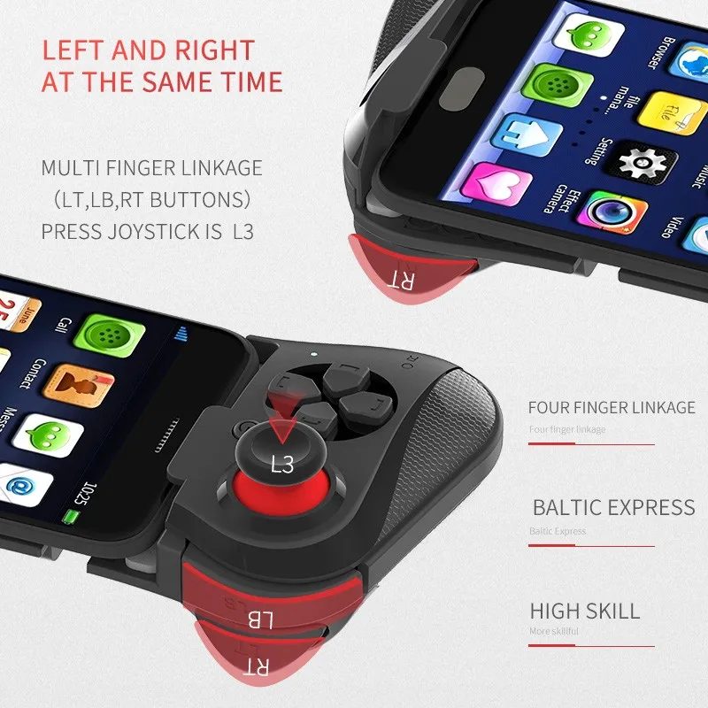 Mocute 058 pad inalmbrico Bluetooth Joystick Android VR telescpica juego controlador Gamepad para iPhone PUBG mvil Joypad