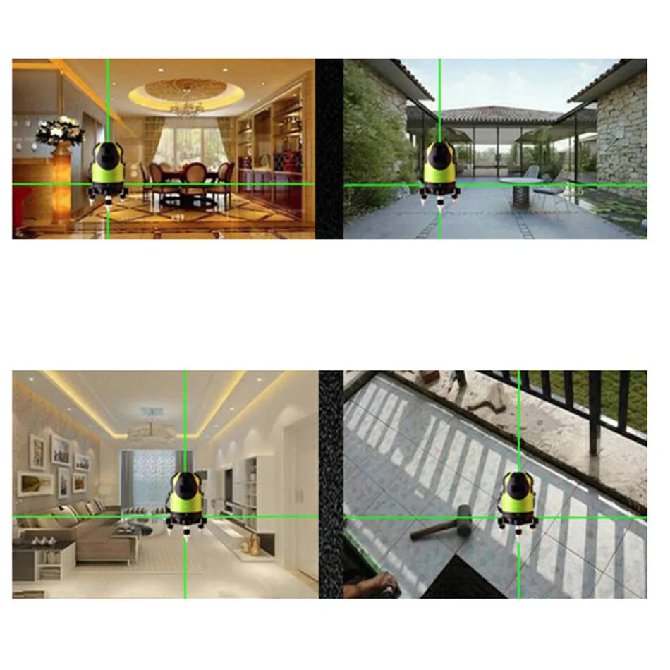 8 lines Lithium battery Green laser Level 360 Vertical And Horizontal Self-leveling Cross Line power Laser Level