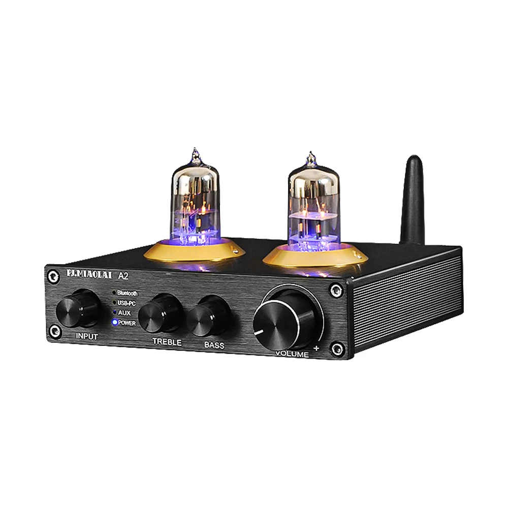 

PJ.MIAOLAI HiFi Stereo 6N3 Vacuum Tube Amplifier Bluetooth 5.0 Preamplifier USB-PC Decoder AUX Preamp DIY For Home Sound Theater