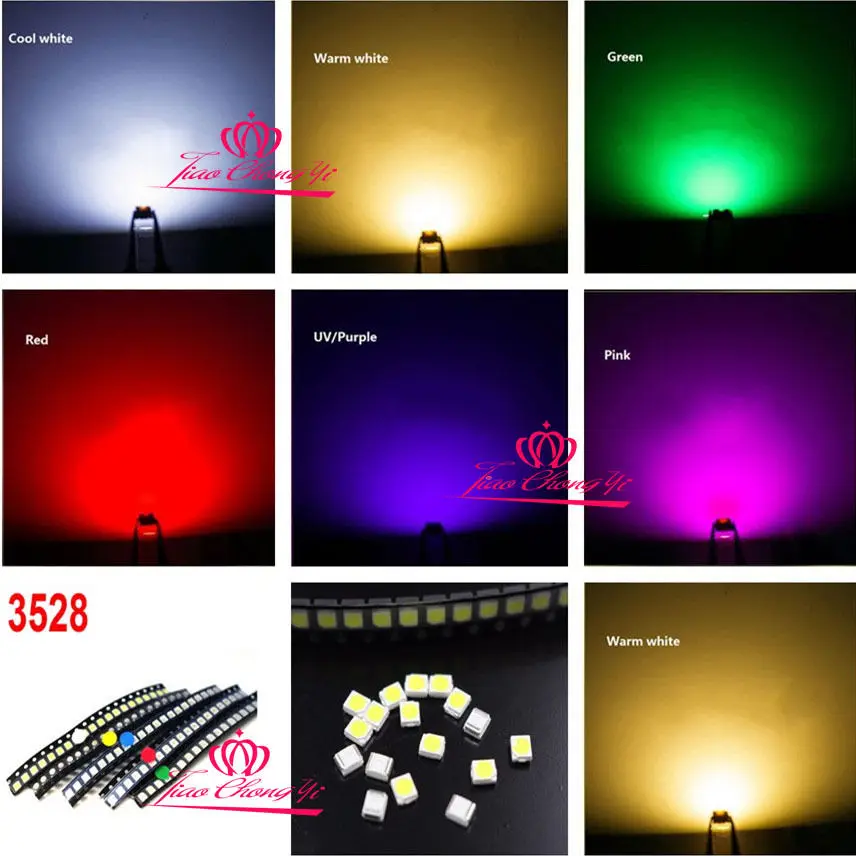 

1210 / 3528 SMD LED PLCC-2 Super bright Ultra Bright light Emitting Diode 100PCS