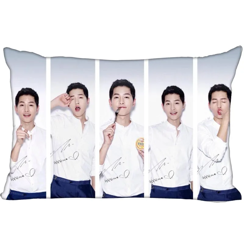 KPOP star Song Joong Ki rectangular pillowcase two sided printing satin pillow cover Custom your image gift