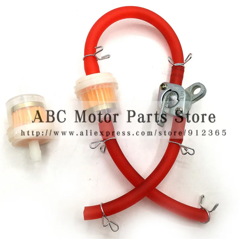 

Oil Filter with petcock and colourful Fuel Oil Hose Kit For Motorcycle Racing Bike Scooter Dirt Pit Bike Use