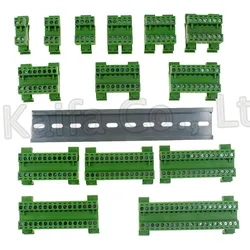 1sets 2-12pin Pitch 5.08mm Screw Plug-in Terminal Blocks connector Din Rail Mounting instead 2EDG-UKR-5.08mm Rail terminal block