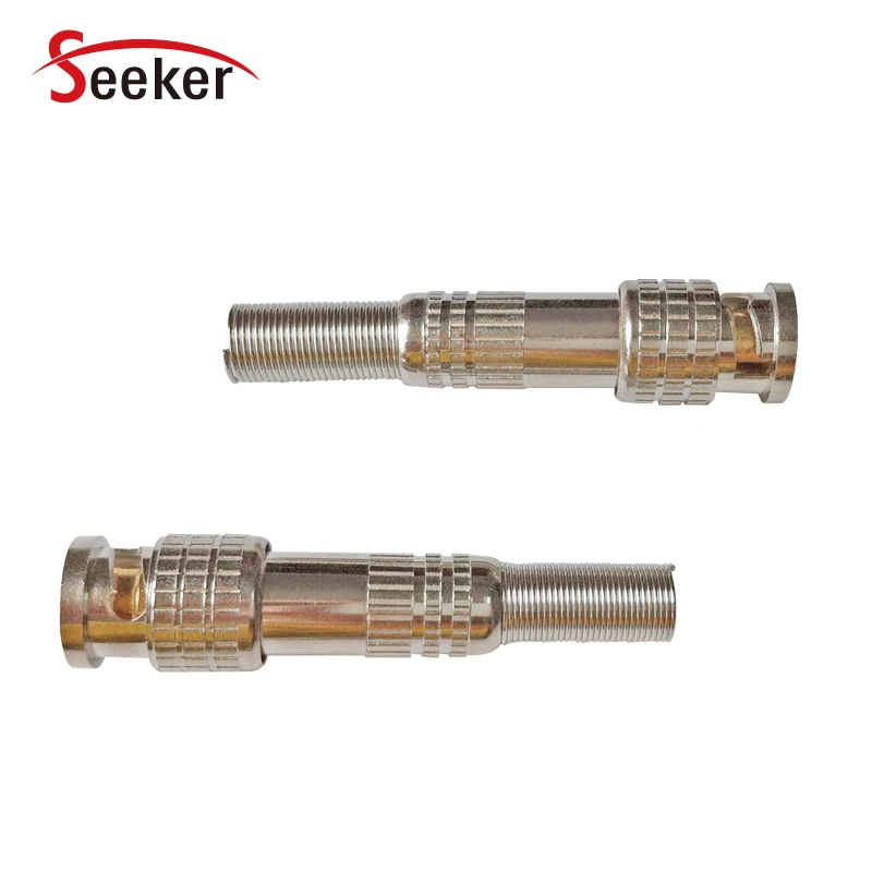 10pcs / lot CCTV BNC Connector Male Coaxial RG59 Connector for CCTV DVR and Cameras Twist Spring BNC Connector CCTV Accessories