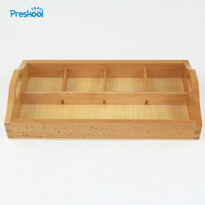 

Baby Toy Montessori Wooden 4 Compartment Sorting Tray Early Education Preschool Toys Brinquedos Juguetes