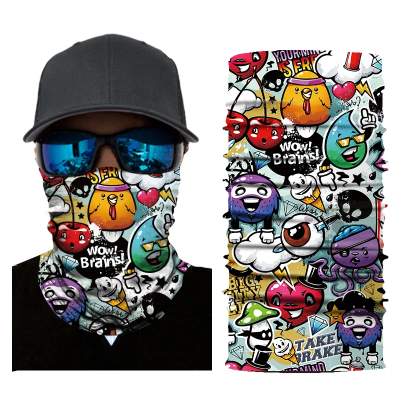 

Motorcycle Mask Face Shield Unisex Biker Balaclava Skull Face Mask Seamless Cycling Bandanas Ski Ghost Mascara Moto Mask