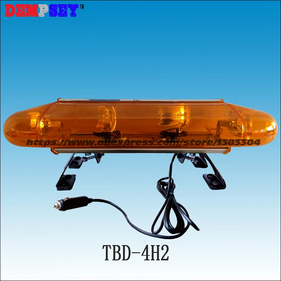 

TBD-4H2 ,Rotator Mini Lightbar, 0.6M Length Rotator Halogen lamp Lightbar,DC12/24V Amber Warning lights truck,Magnetic install