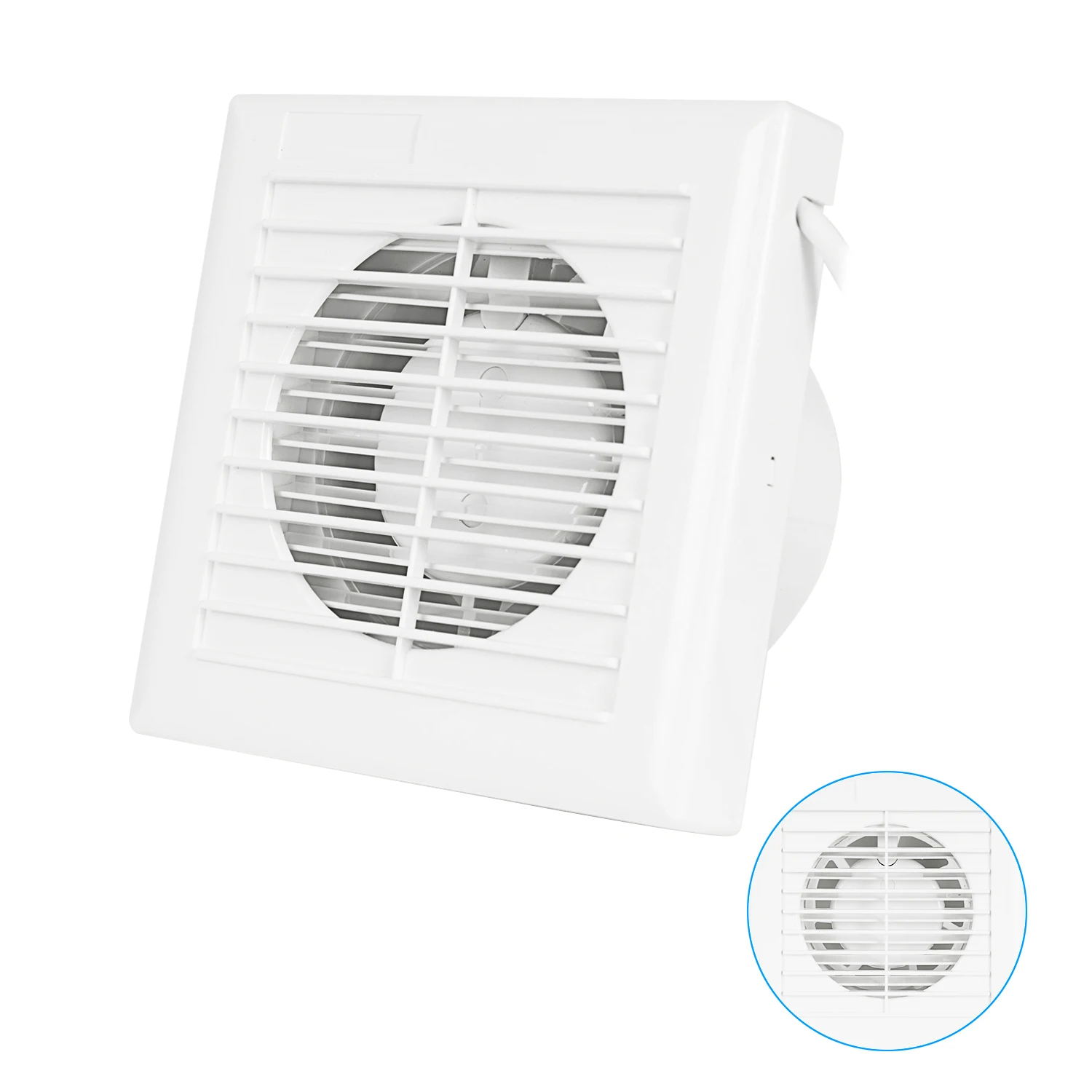 4 Inch Silent Ventilator Bathroom Exhaust Fan Ventilating Air Extractor Fan Grill for Window Wall Toilet Kitchen Mounted 220V