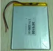 3875100 3200mAh 3.7   polymer lithium rechargeable battery li-po for Tablet MP5 power bank recorder