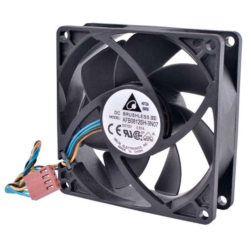 AFB0812SH-9N07 8cm 80mm fan 8025 12V 0.51A Computer motherboard CPU 4-wire 4Pin PWM high volume air cooling fan